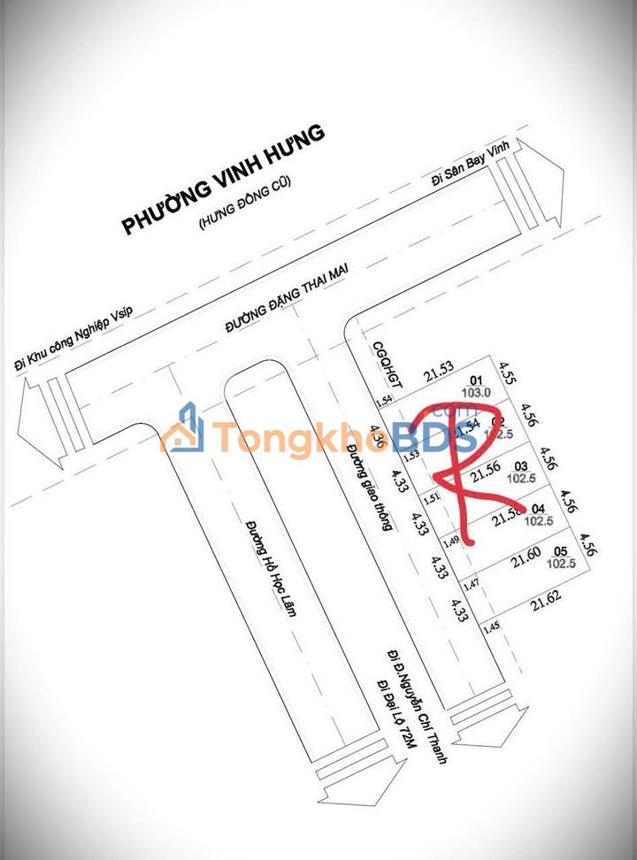 Đất nền Hưng Đông Đặng Thai Mai 103m² 3 tỷ - Sổ đỏ chính chủ
