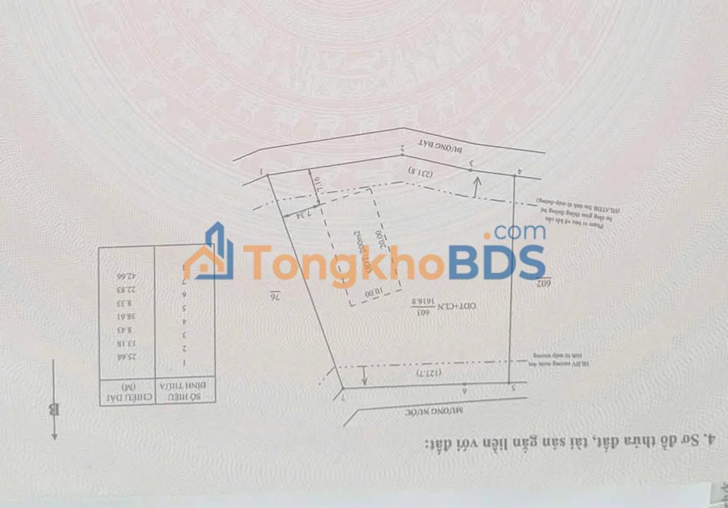 Đất Nền 1600m² Sổ Hồng Thổ Cư - Giáp Suối, Mặt Tiền Đường Lớn, Bình Dương