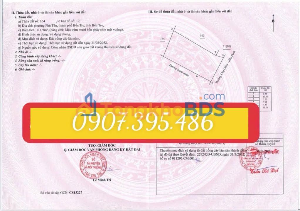 Nhà Mặt Tiền Chợ Chùa - Sân Vận Động Bến Tre 115m² Giá 7.99 Tỷ