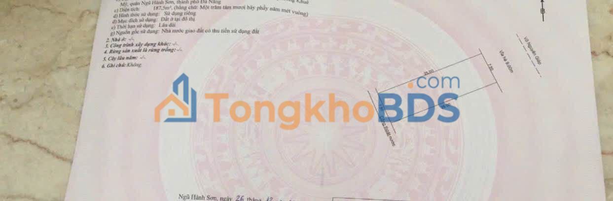 Mặt Tiền Võ Nguyên Giáp Đà Nẵng 187.5m² - Giá Tốt Giảm Sâu