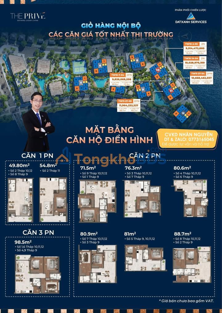 Căn hộ The Privé Bình Tân 72m² 9.08 tỷ - View đẹp