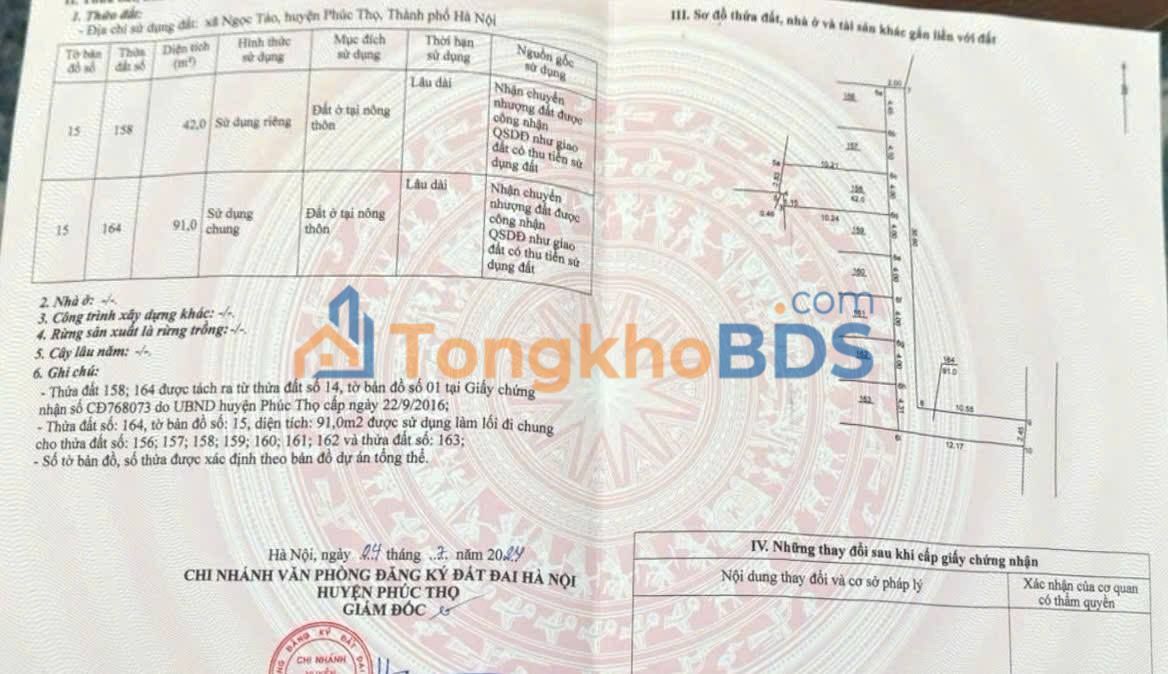 Đất nền 42m² Đan Phượng - Sổ đỏ sẵn, giá 1.4 tỷ - Đầu tư sinh lời