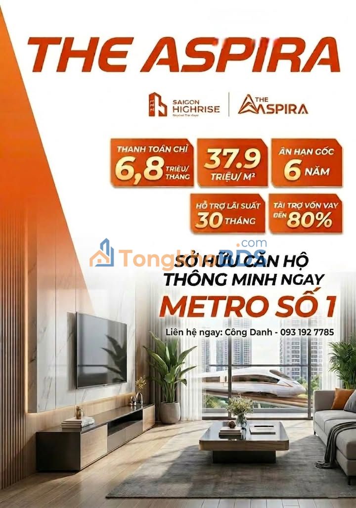 Căn hộ The Aspira Dĩ An 67m² - View đẹp và Smart