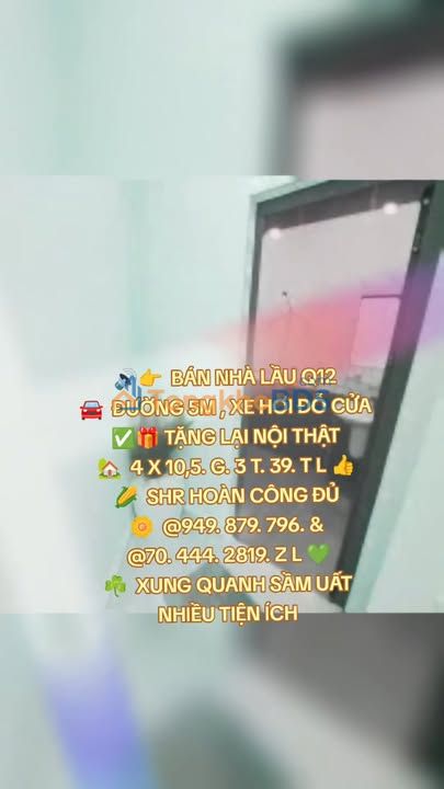 Bán Nhà Lầu 40m² Quận 12 - Sổ Hồng Hoàn Công, Giá 3.39 Tỷ