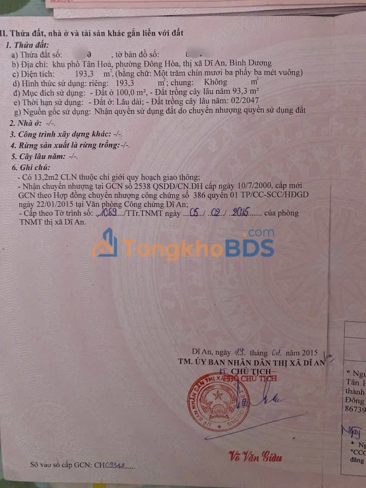 Bán đất nền 193m² sát Làng Đại học TP.HCM - Giá 6.8 tỷ