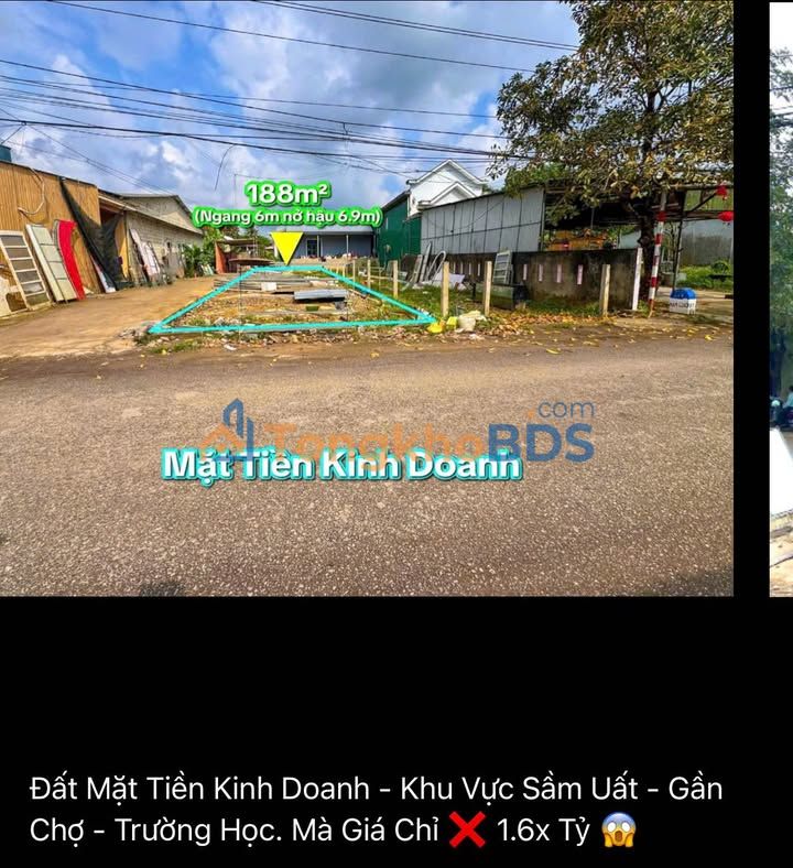 Mặt Tiền Kinh Doanh Huế 188m² - Giá 1.6 Tỷ - Lộc Phát