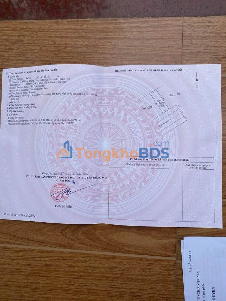 Đất nền 100m² mặt tiền 5m, đường 3 ô tô tránh nhau, TP Thanh Hóa