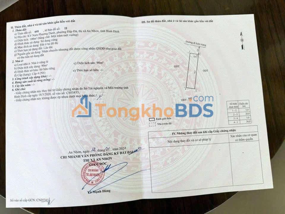 Nhà 100m² trung tâm Quy Nhơn - Sổ hồng chính chủ, giá 1.39 tỷ