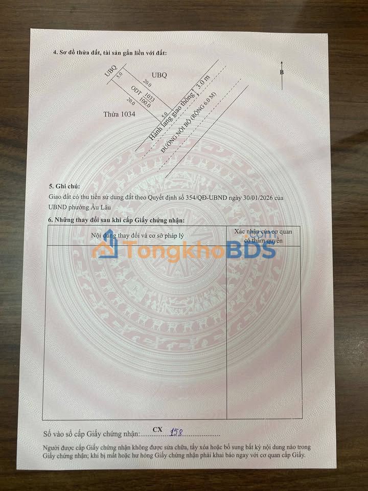 Bán gấp ô đất đấu giá Âu Lâu, Yên Bái 100m² - Sổ đỏ sẵn sàng