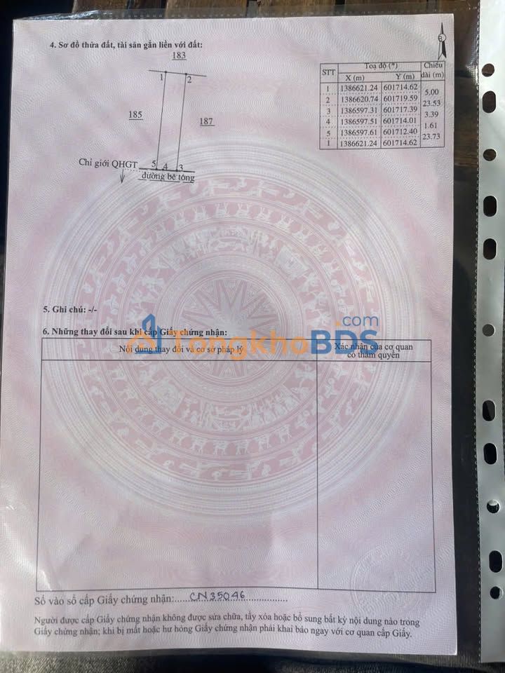 Đất nền Bình Sơn Ninh Thọ 115m² - Sổ đỏ sẵn, giá chỉ 6xx triệu