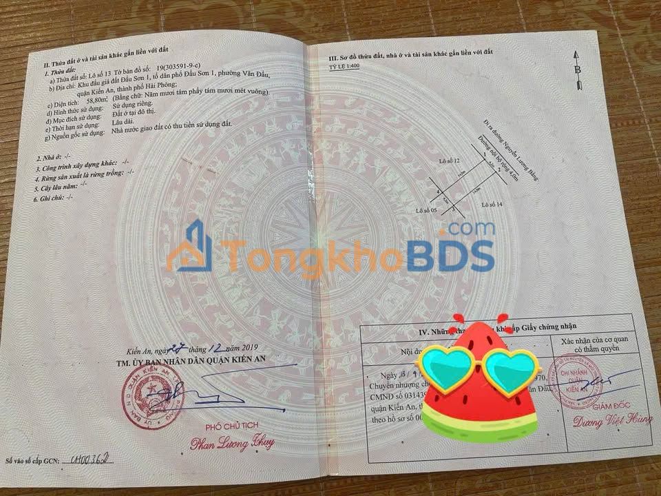 Đất nền Đẩu Sơn 1 Kiến An 58.8m² - Sổ đỏ sẵn, giá mềm đầu tư