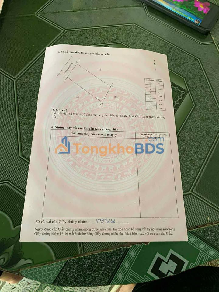 Bán đất Cẩm Xuyên, Hà Tĩnh 180m² - Sổ đỏ thổ cư, gần chợ Hội