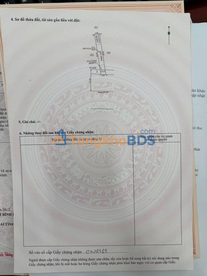 Bán Đất Mặt Tiền Đường Thành Tuyền, Bến Cát - 177m² Kinh Doanh Sầm Uất