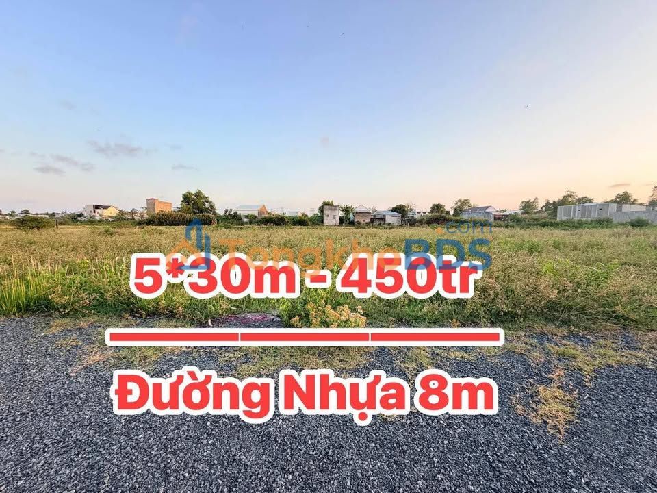 Đất Nền Trà Vinh 150m² - Sổ Hồng Thổ Cư - Giá 450 Triệu