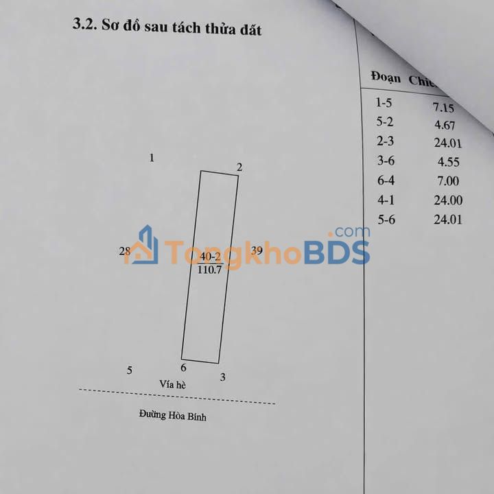 Bán đất Phố Hoà Bình, TP Hải Dương 110m² - Lô nở hậu, kinh doanh đỉnh