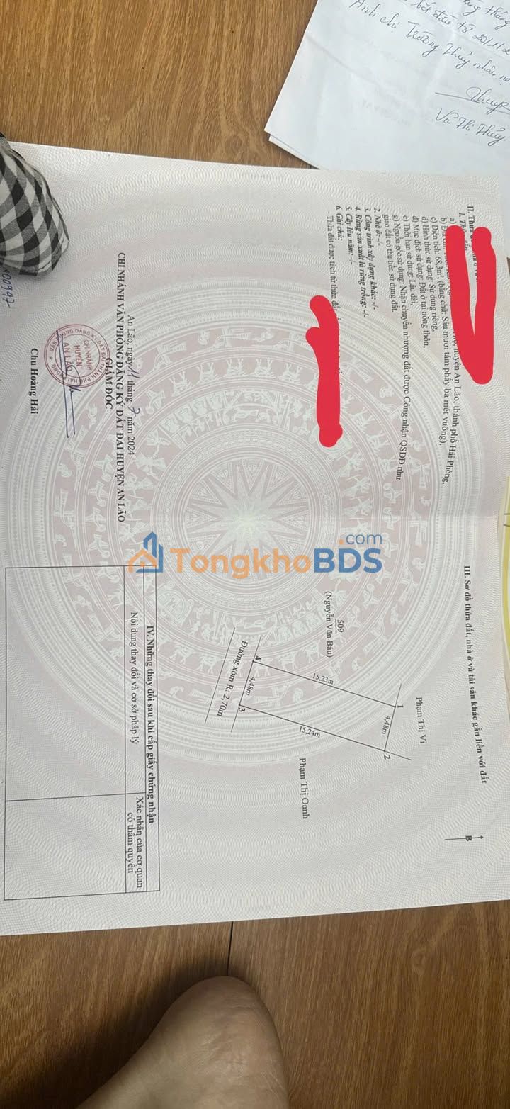 Bán Đất An Lão Hải Phòng 68m² Sổ Đỏ Chính Chủ