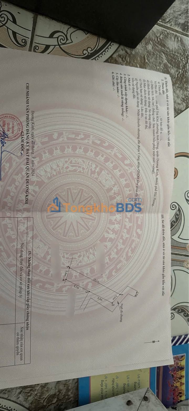 Đất Anh Dũng Dương Kinh 64m² 1.5 tỷ - Giá tốt hiếm có