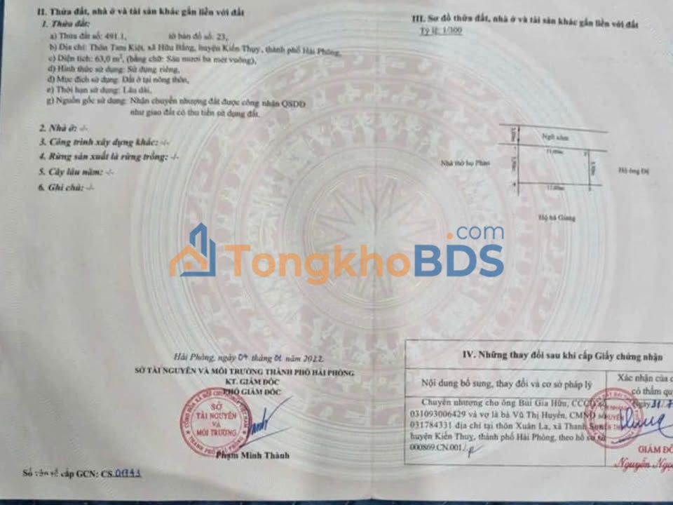 Đất nền Kiến Thụy, Hải Phòng 63m² - Sổ đỏ sẵn sàng, gần trung tâm