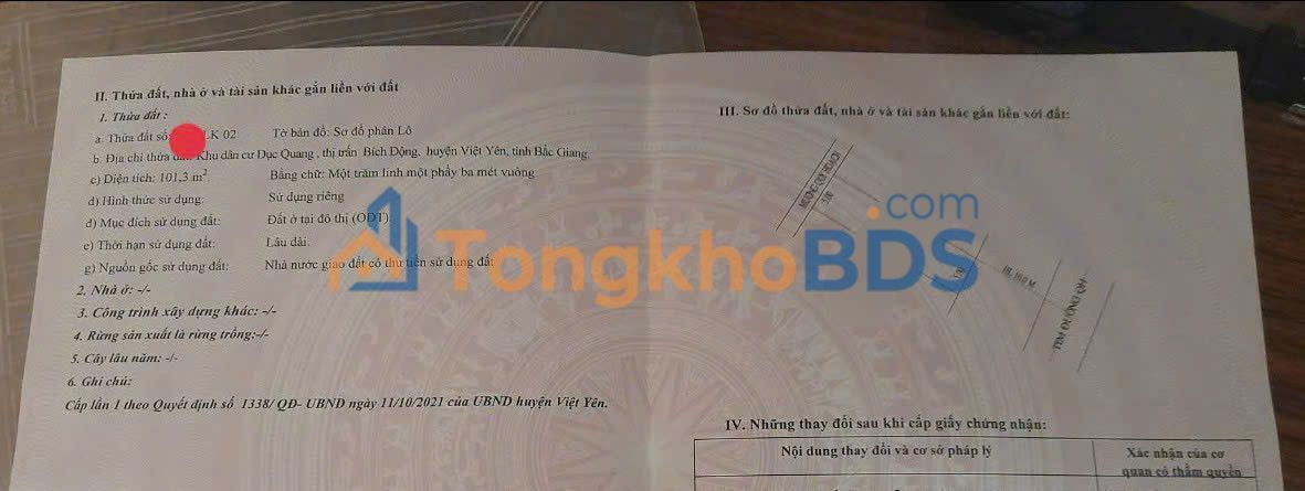 Đất Đấu Giá Dục Quang, Bắc Giang - 103m² - Sổ Đỏ Rõ Ràng