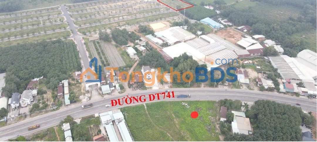 Cho thuê đất 5000m² mặt tiền ĐT 741, Bến Cát - Giá 25 triệu/tháng