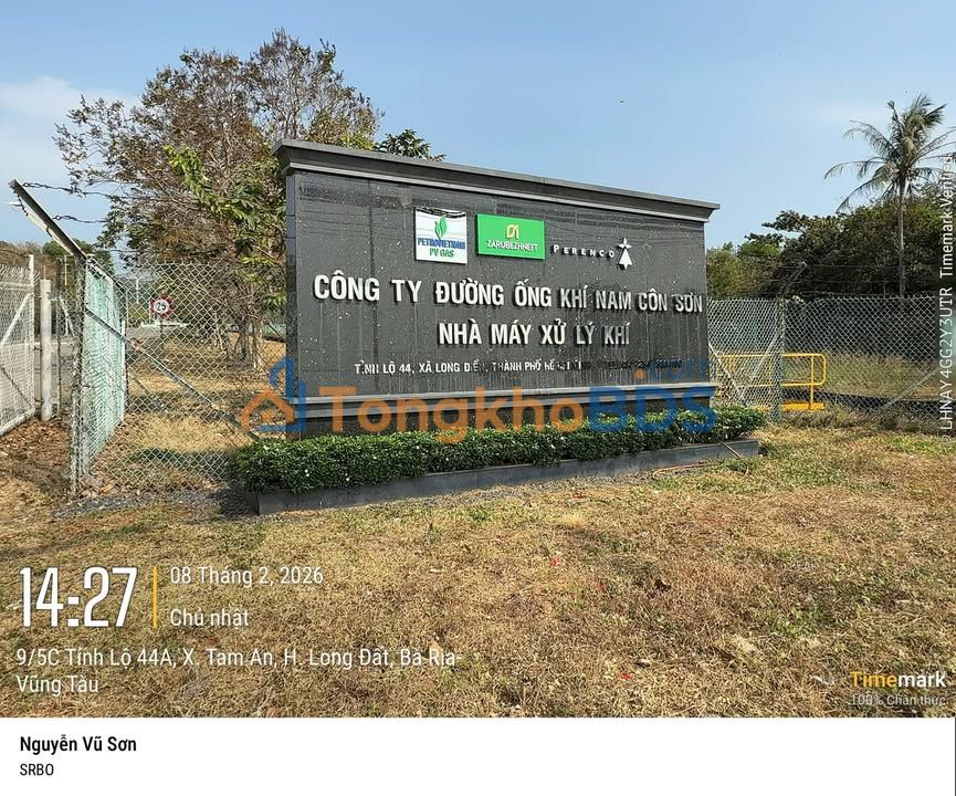 Đất Góc 2 MT Tỉnh Lộ 44A, Long Điền - 1554m² Có Xưởng Sẵn, Dòng Tiền 100tr/tháng