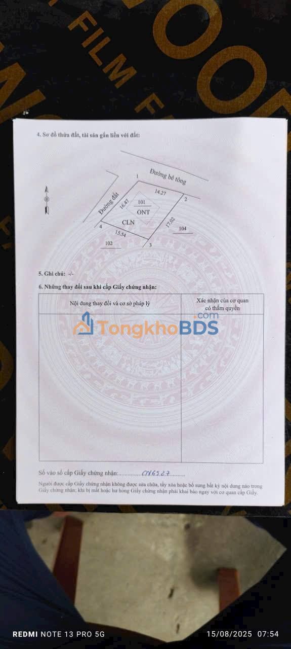 Đất Tân Vinh Lương Sơn 230m² nhỉnh tỷ - Sổ đỏ chính chủ