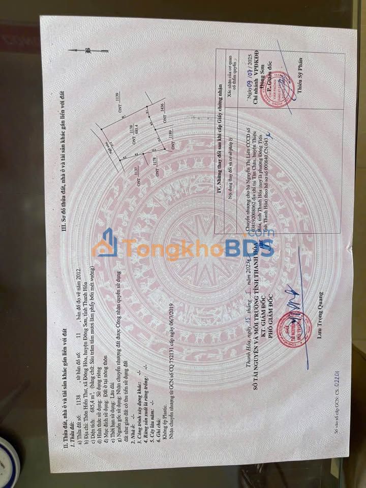 Đất nền Đông Hòa, Thanh Hóa 700m² full thổ cư - Giá đầu tư 4 tỷ