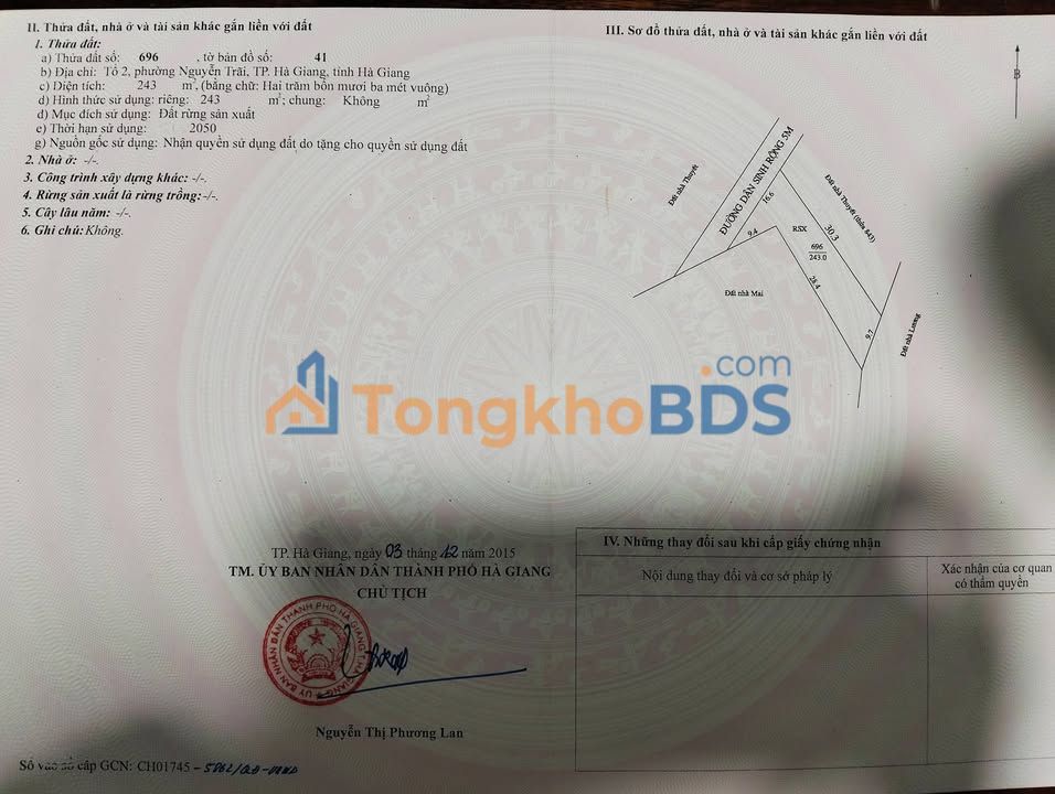 Bán Đất Vườn Hà Giang 1752m² Sổ Đỏ Chính Chủ - Cơ Hội Đầu Tư Sinh Lời