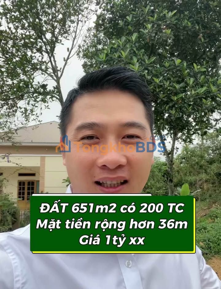 Đất Nền Sông Cầu 651m² - Mặt Tiền Rộng 36m, Giá 1 Tỷ