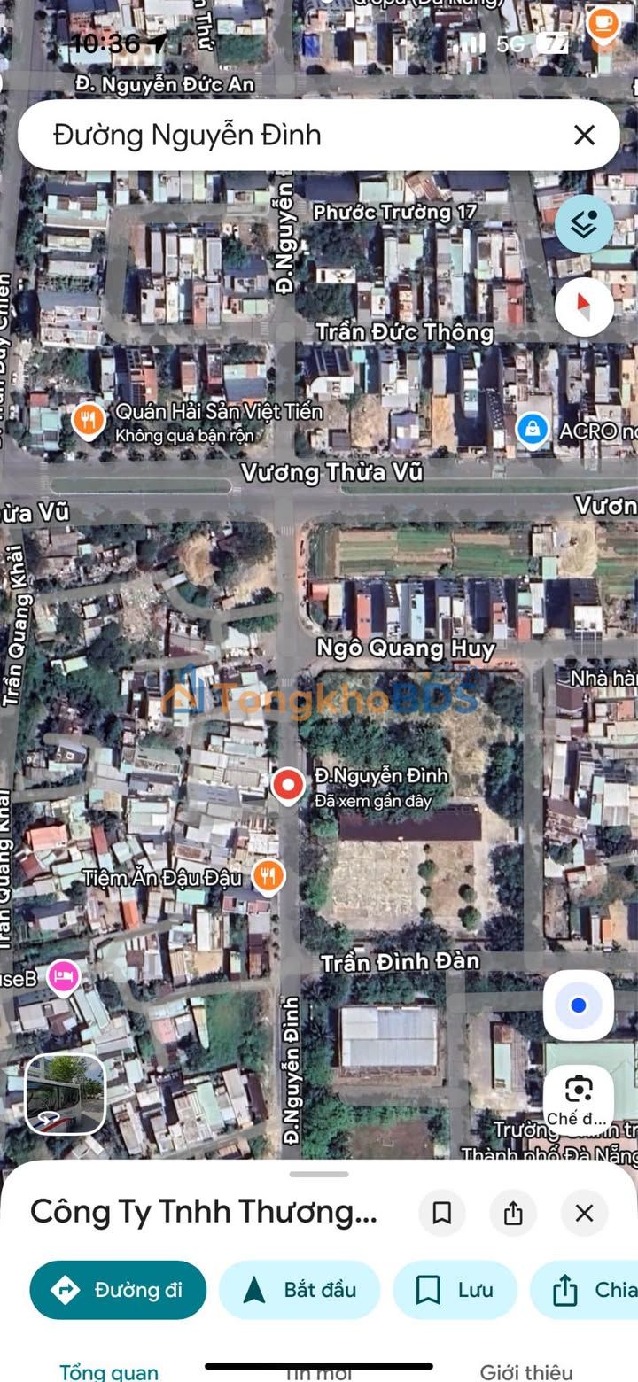 Đất nền Nguyễn Sát Vương Thừa Vũ Sơn Trà 70m² 10.2 tỷ - Đường ô tô