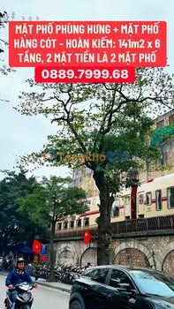 Nhà Mặt Phố Phùng Hưng - Hàng Cót, Hoàn Kiếm 141m² x 6 Tầng - Kinh Doanh Đỉnh Cao