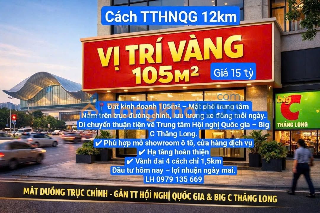 Đất nền Đại lộ Thăng Long 105m² - Mặt tiền kinh doanh, tiềm năng đầu tư
