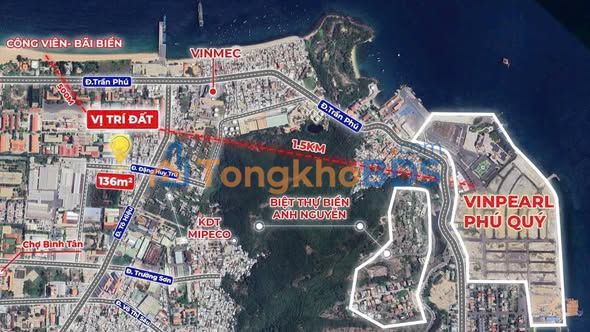 Đất Vàng Đặng Huy Trứ Nha Trang 136m² - Mặt Tiền 16m, Giá 12.5 Tỷ