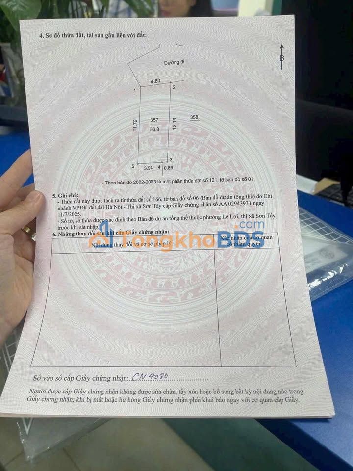 Đất nền Sơn Tây 56m² - Hơn 2 tỷ, ô tô đỗ cửa, gần Thành cổ