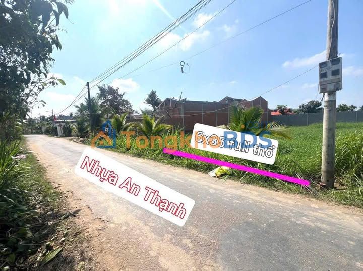 Bán Đất Thổ Cư Mặt Tiền Nhựa 210m² Châu Thành Long An - Sổ Sẵn Giá Tốt