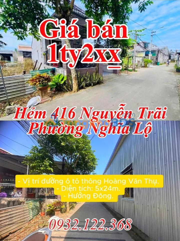 Đất Nền Nghĩa Lộ - Hẻm Thông Ô Tô 120m² - Giá 1.2 Tỷ