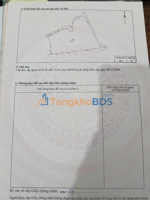 Đất nền Thị trấn Thắng Hiệp Hòa 2000m² 9.6 tỷ - Sổ đỏ chính chủ