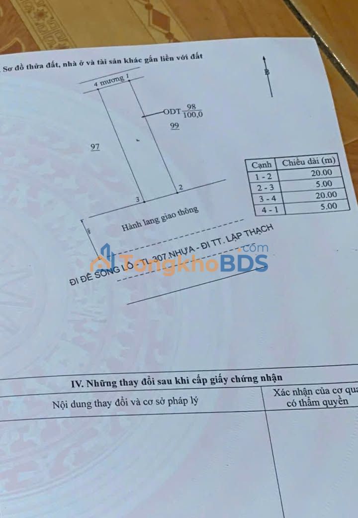 Đất Vĩnh Phúc - 100m² Trung tâm Tam Sơn, Sổ hồng, Giá 3 Tỷ