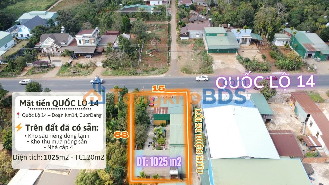 Mặt Tiền QL14 Buôn Ma Thuột - 1020m² Kinh Doanh Đa Ngành, Giá 10.5 Tỷ