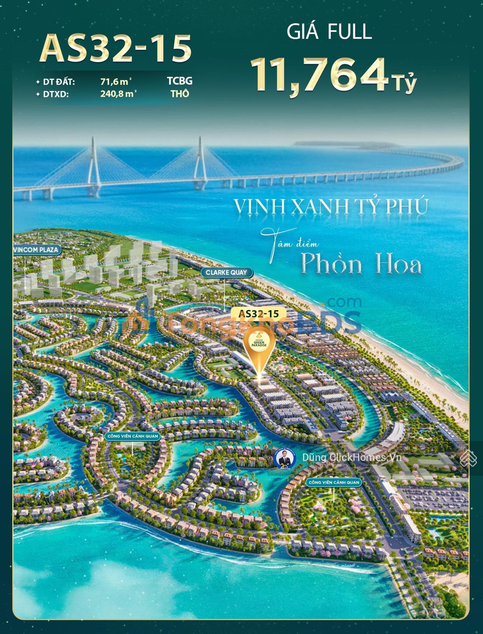 Nhà Vinhomes Green Paradise Cần Giờ 71.6m² 11.76 tỷ - Ô tô vào tận nhà