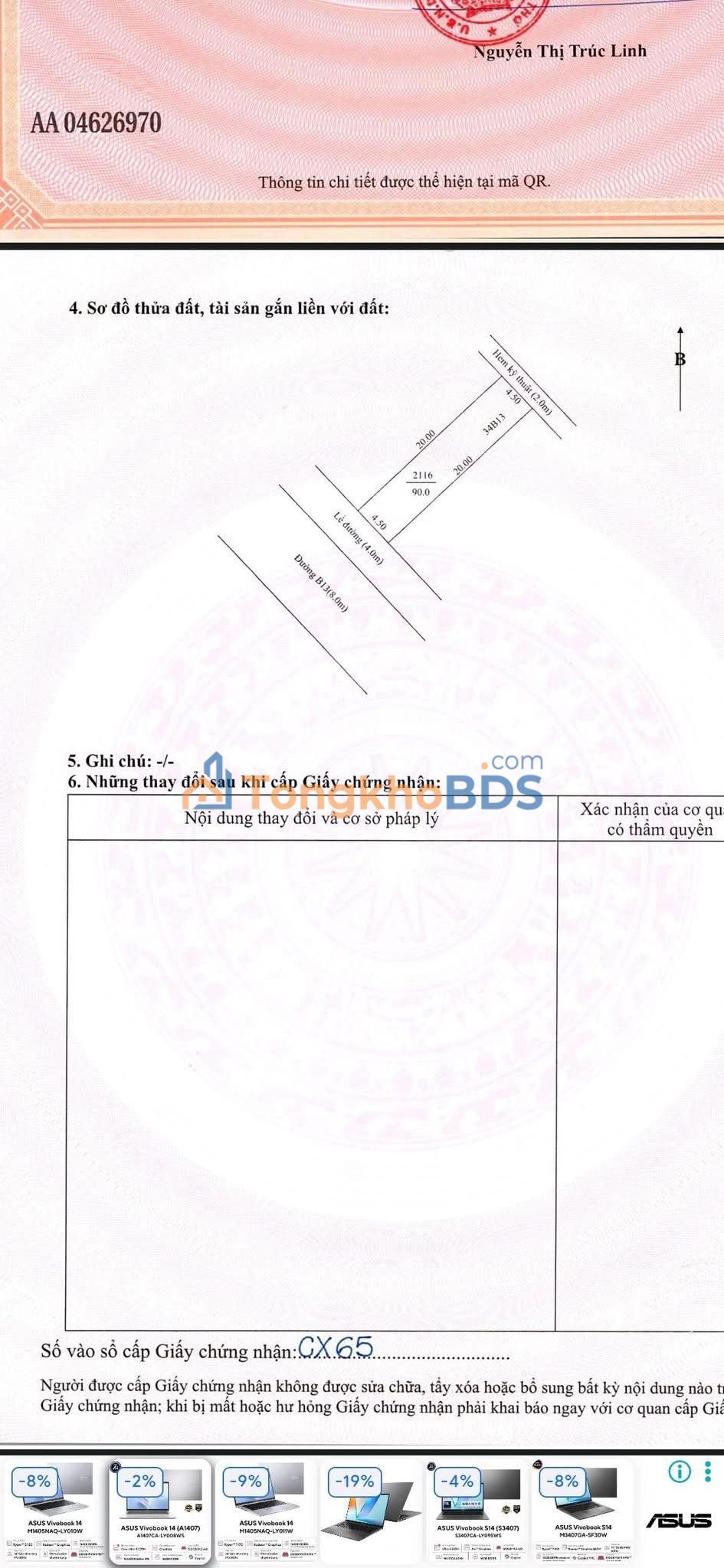 Đất nền Tân Phú Cần Thơ 90m² 1.7 tỷ - Sổ đỏ chính chủ