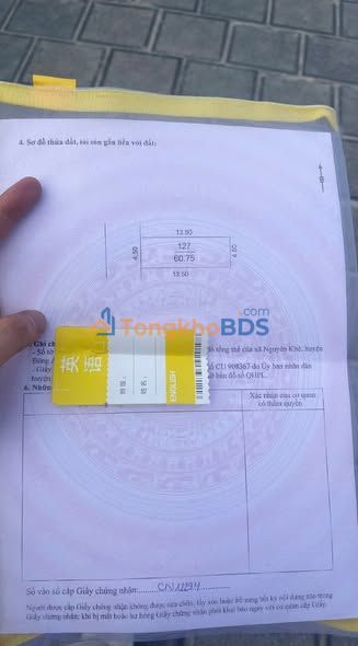 Đất Thôn Đồng Võ Nguyên Giáp 61m² 671 triệu - Giá tốt hiếm có