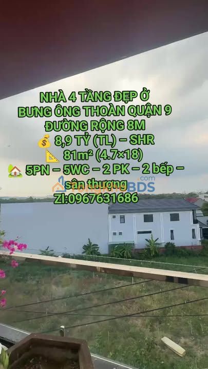 Nhà riêng Bưng Ông Thoàn Q9 81m² 8.9 tỷ - Ô tô vào tận nhà