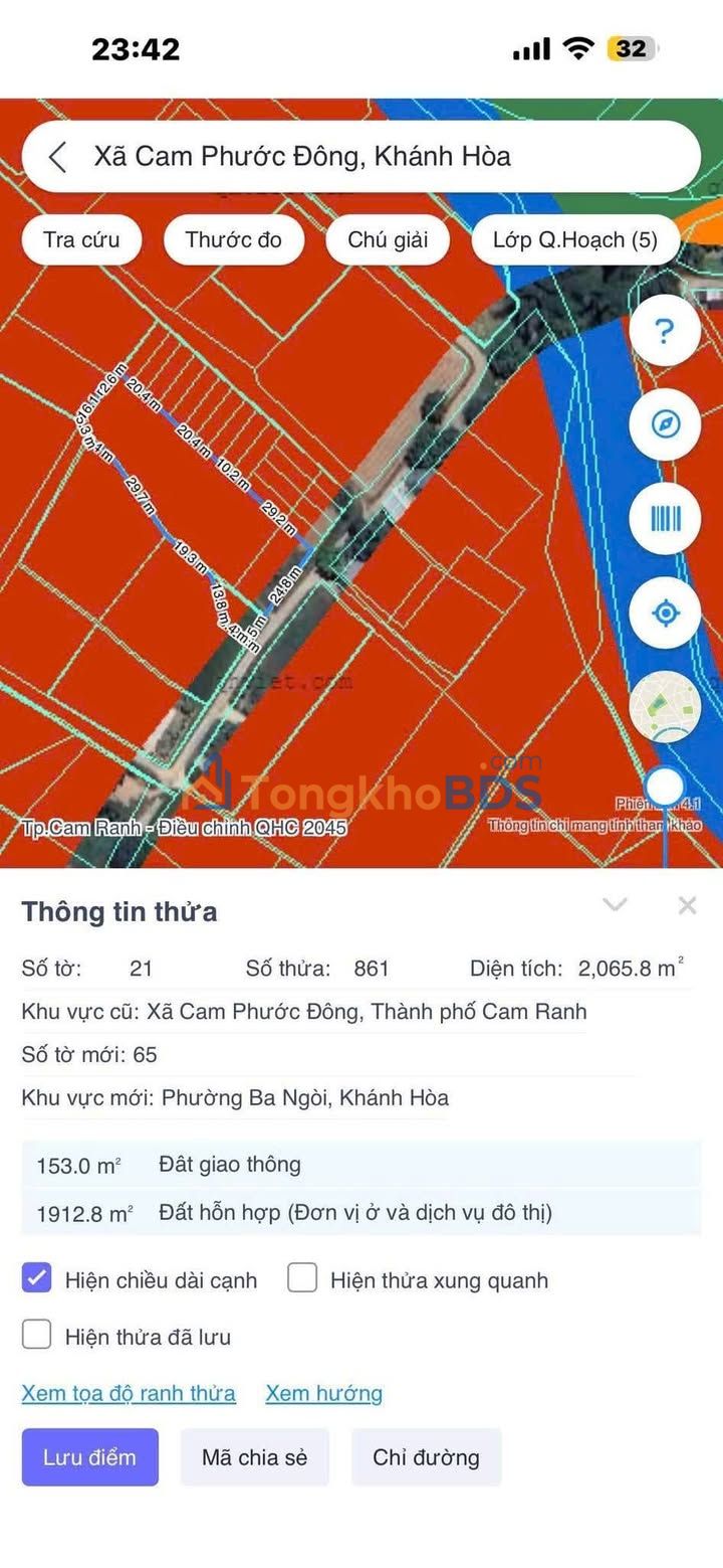 Đất nền Ba Ngòi Cam Ranh 2.000m² 4 tỷ - Sổ đỏ chính chủ