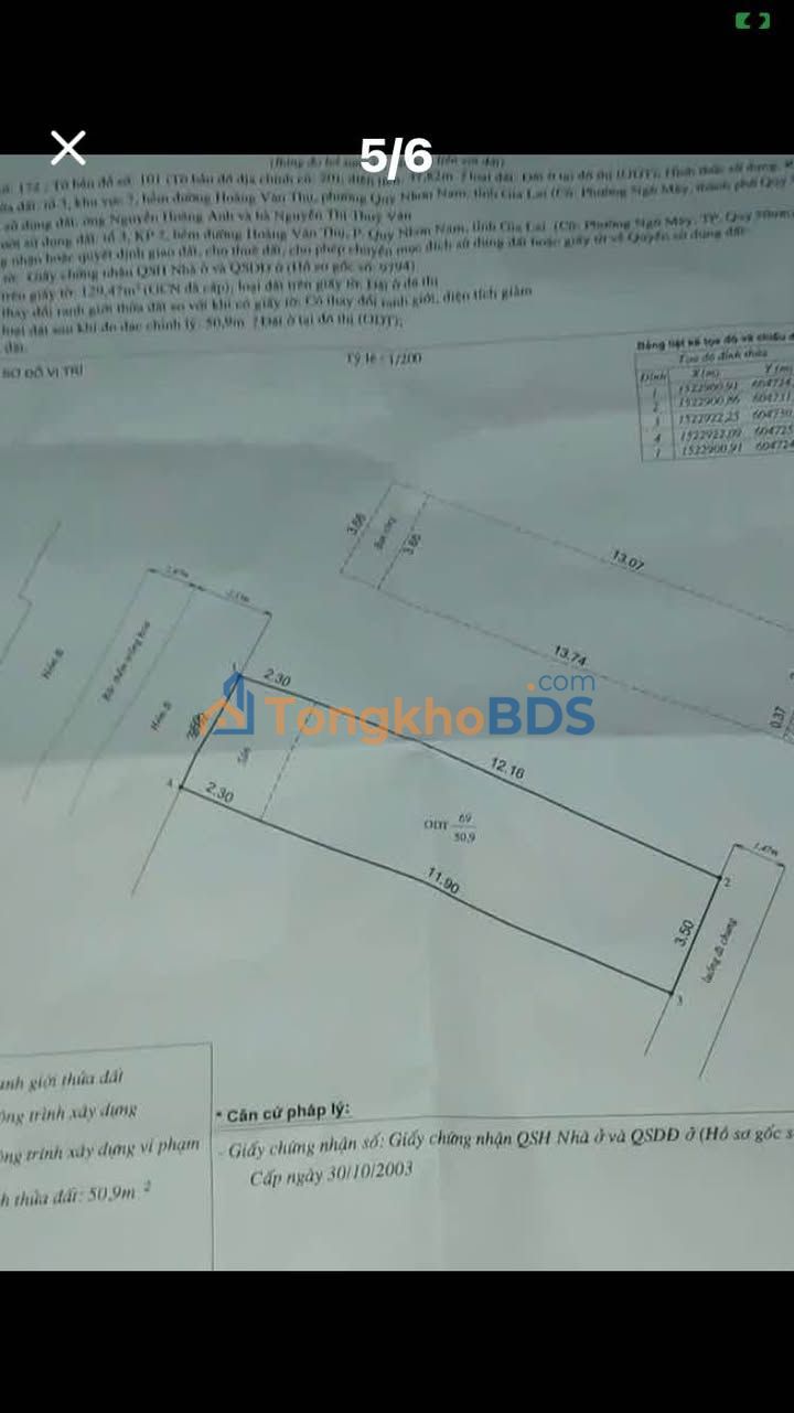 Nhà Ngô Mây Quy Nhơn 50,9m² 2 tỷ - Chính chủ bán gấp