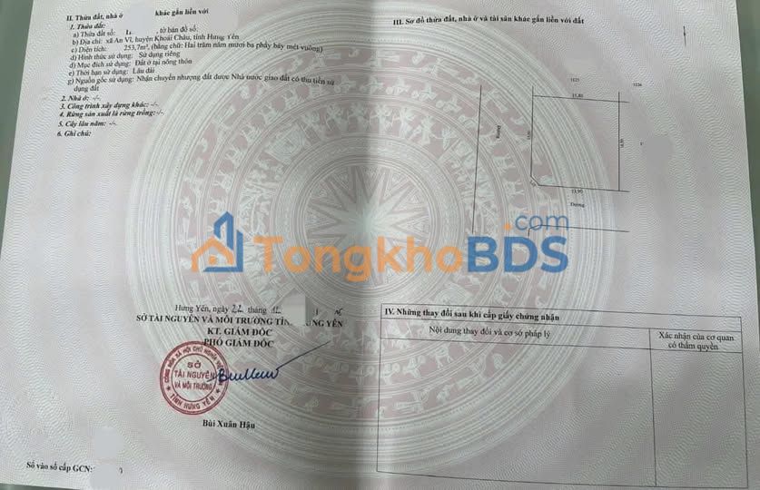 Đất nền góc biệt thự 253m² tại Khoái Châu, Hưng Yên - Sổ hồng sẵn sàng