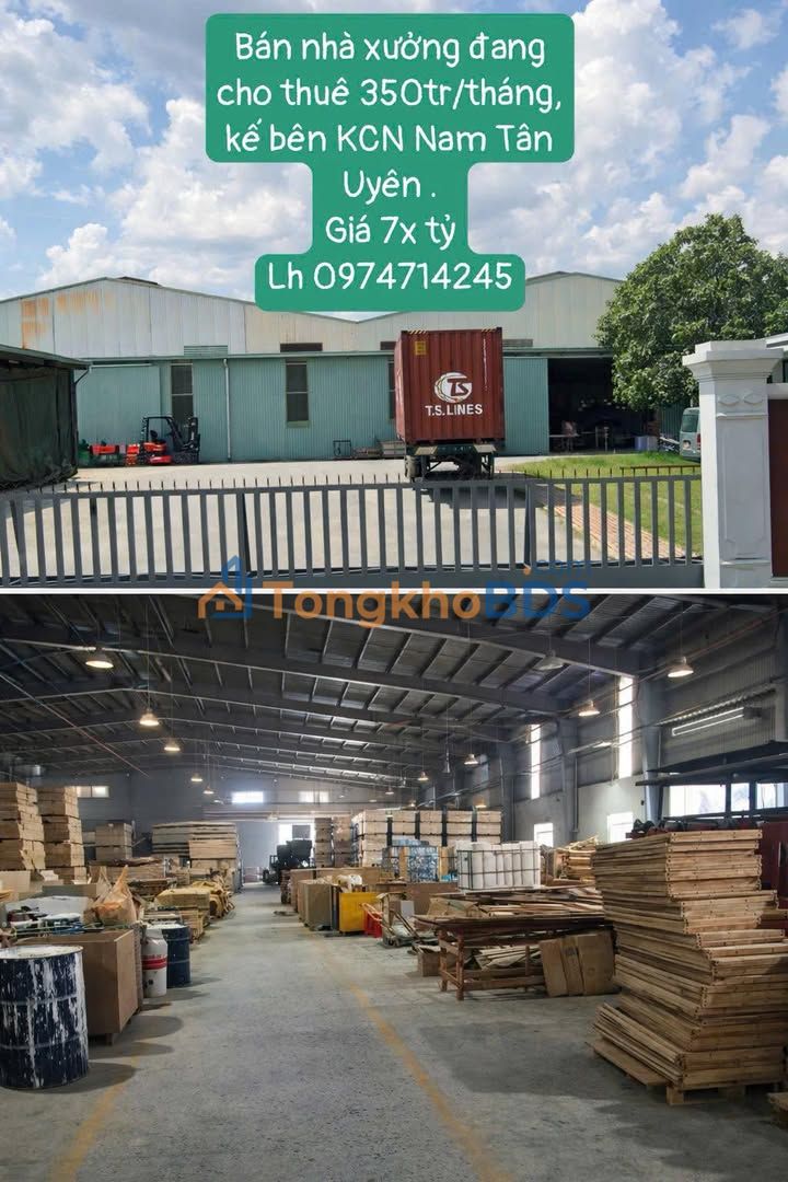 Nhà xưởng Tân Hiệp Tân Uyên 10.901m2 7X tỷ, Hoạt động ngay
