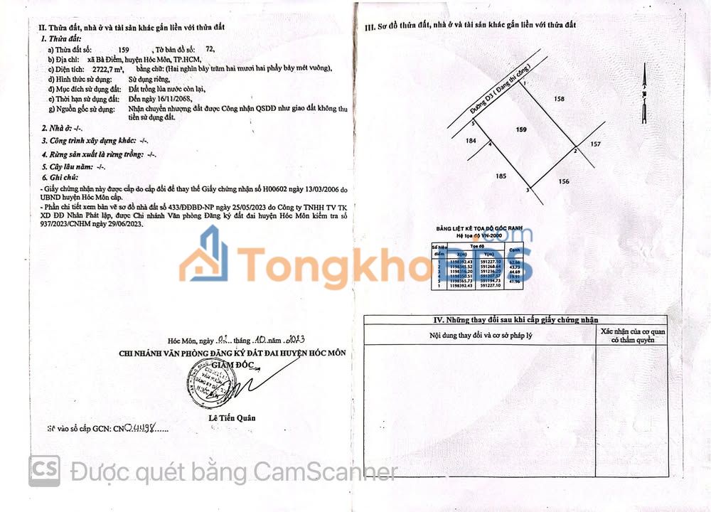 Đất nền Bà Điểm 4 Hóc Môn 11.000m² 110 tỷ - Sổ đỏ chính chủ