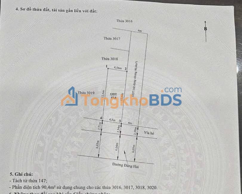 Đất nền Đằng Hải 57m² 5.1 tỷ - Sổ đỏ chính chủ