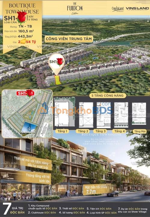 Shophouse Gia Lâm 161m2 tại Fulton - Mặt tiền kinh doanh